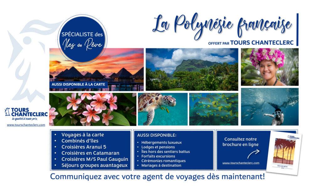 Séjour de rêve en polynésie Francaise avec Tours Chanteclerc