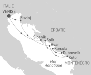 itinéraire croisière l'Essentiel de la Croatie avec ponant