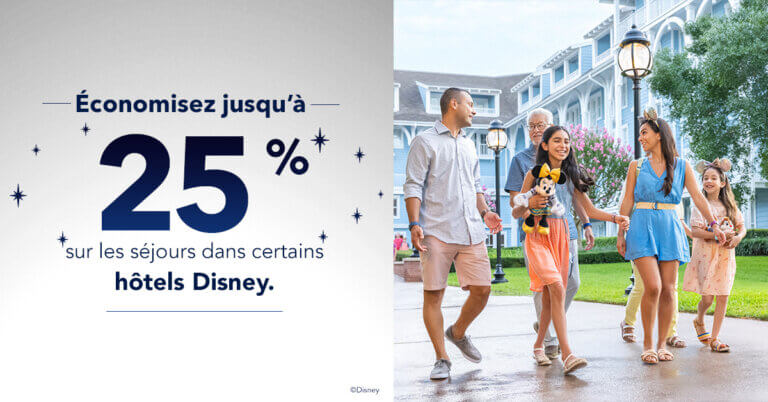 Économisez jusqu’à 25 % sur les séjours dans certains hôtels Disney ce printemps et au début de l’été