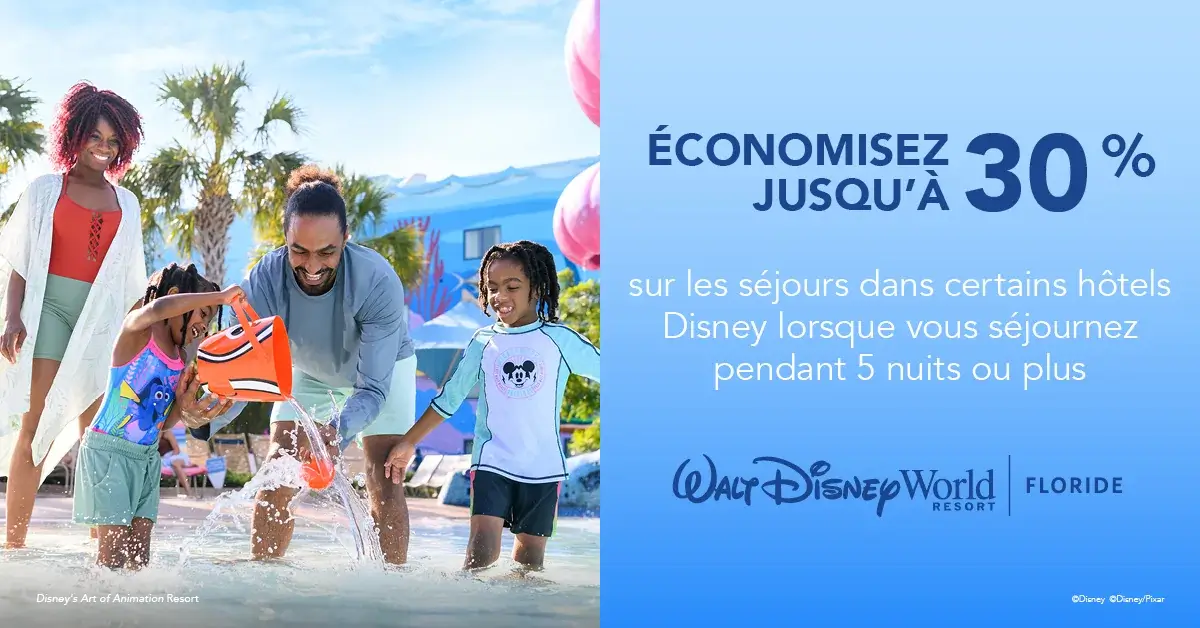 promotion Disney 30% cet été