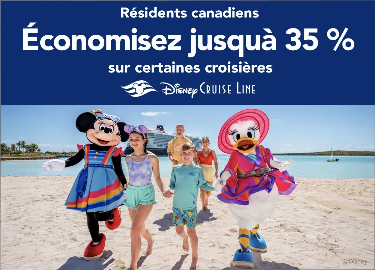 Résidents canadiens économisez jusqu'à 35% sur certaines croisières Disney