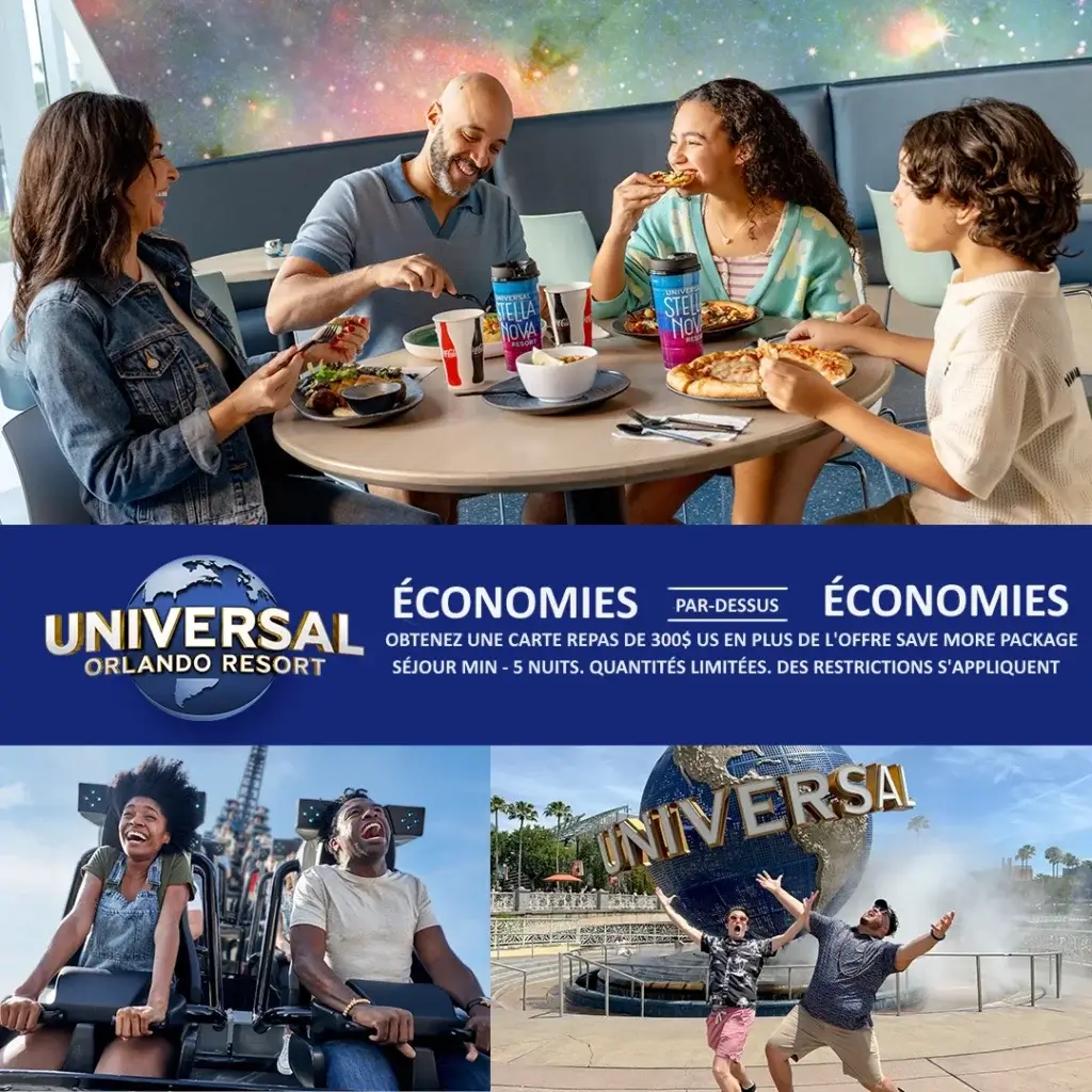 promotion carte repas - Universal Orlando