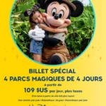 Billet spécial Disney 4 parcs magiques 4 jours – Walt Disney World